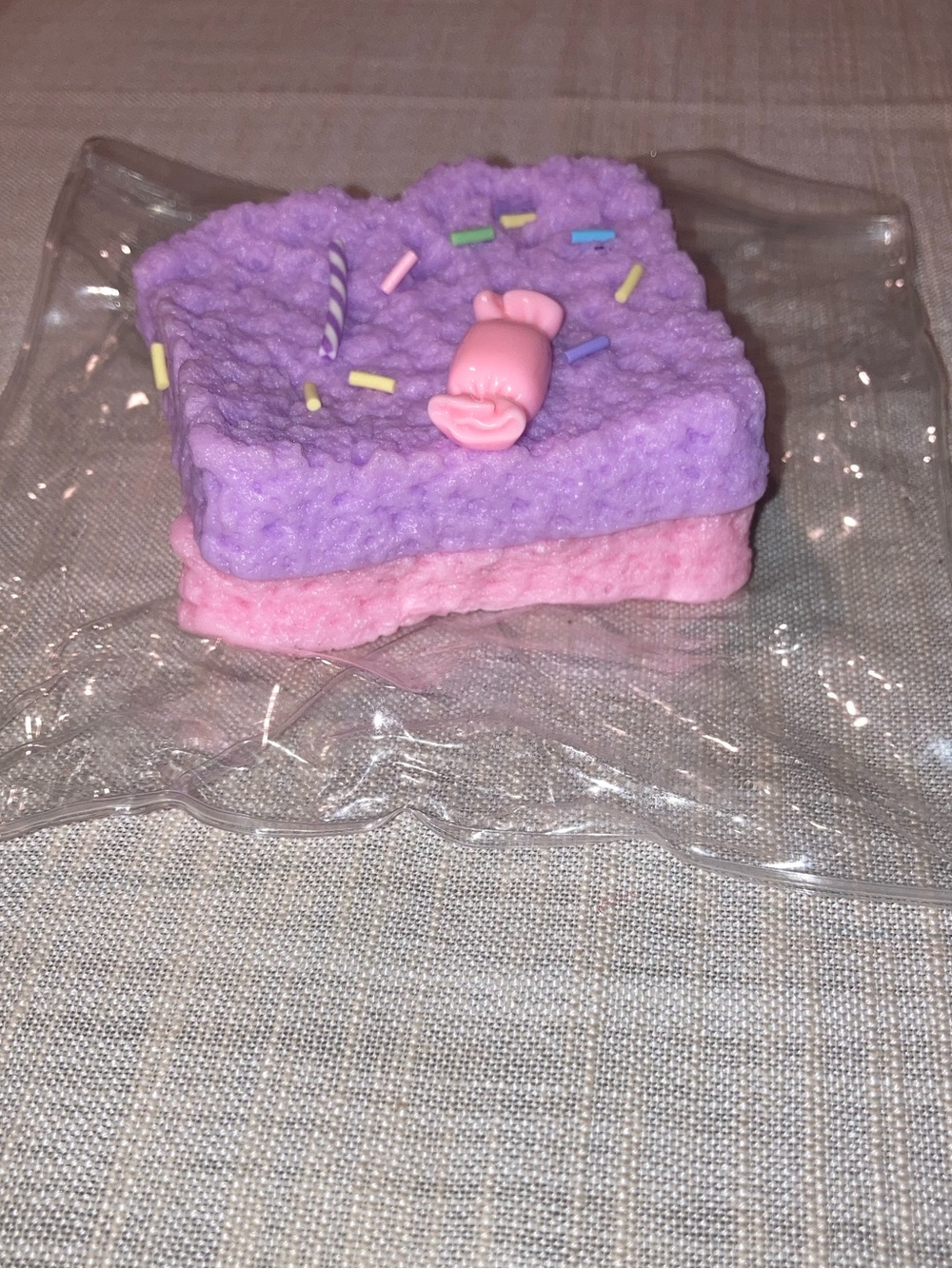 Purple & Pink Layered Novelty Squishy with Sprinkles